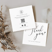 Online Shop Promotional QR Code Thank You Inserts Vierkante Visitekaartje