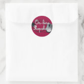 Online-shopatholic Ronde Sticker (Tas)
