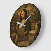Online Shopping Funny Mona Lisa Shopper Gift Grote Klok (Hoek)
