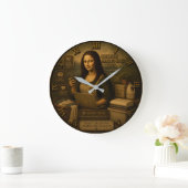 Online Shopping Funny Mona Lisa Shopper Gift Grote Klok (Huis)