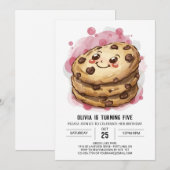 Online snoep pastel koekjes verjaardag kaart (Voorkant / Achterkant)