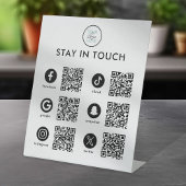 Online sociale media QR Code Pedestal Sign Reclamebord Met Voetstuk