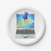 Online Street Map Borden Papieren Bordje (Voorkant)