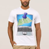 Online Street Map Mannen T-Shirt (Voorkant)