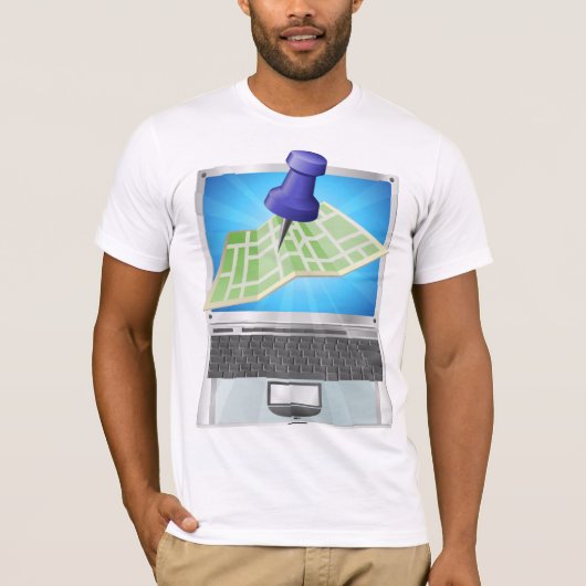 Online Street Map Mannen T-Shirt (Voorkant)