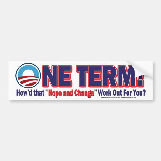 Online termijn - Hoe heeft die hoop en verandering Bumpersticker (Voorkant)