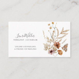Online Therapeute Raadgever Wilde Bloemen Visitekaartje