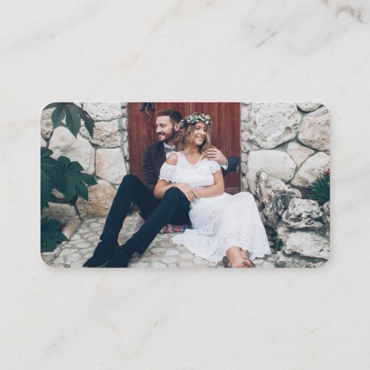 Online trouw-RSVP QR-code & foto Graag bevestigen Informatiekaartje (Achterkant)