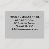 Online Tutor Educator Mentor Coach Silver Grey Visitekaartje (Achterkant)