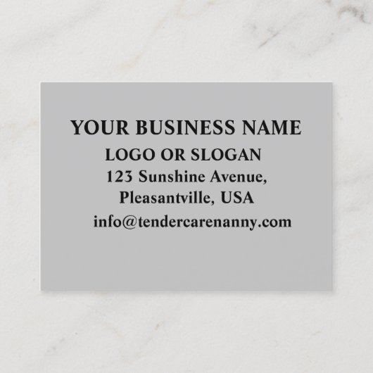 Online Tutor Educator Mentor Coach Silver Grey Visitekaartje (Achterkant)