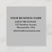 Online tutor instructeur virtueel leren zilver vierkante visitekaartje (Achterkant)