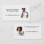 Online uw bedrijfskaarten van de Cartoon Visitekaartje (Voorkant / Achterkant)