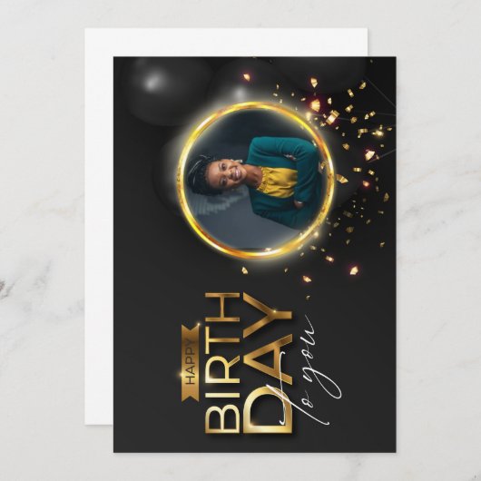 Online verjaardagskaart kaart (Voorkant / Achterkant)