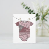 Online virtueel Baby shower per e-mail kruimelpak Kaart (Staand voorkant)