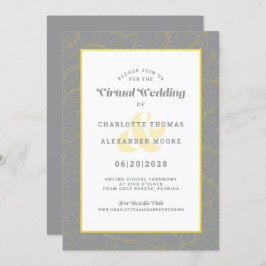 Online virtueel geel grijs modern Abstract patroon Kaart