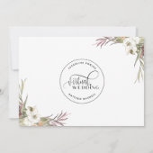 Online virtuele bruiloft Tropische Palm Bladeren B Save The Date (Achterkant)