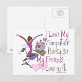 Online vrienden Briefkaarten (Voorkant / Achterkant)