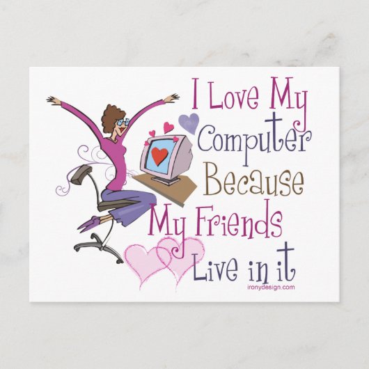 Online vrienden Briefkaarten (Voorkant)