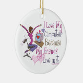 Online vrienden keramisch ornament (Rechts)