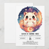 Online Waterverf Hamster Verjaardag Kaart (Voorkant / Achterkant)