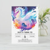 Online Waterverf Pony Verjaardag Kaart (Staand voorkant)