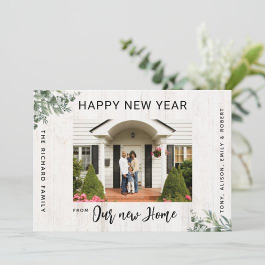 Online We hebben verhuisd naar New Year Moving aan Aankondiging (Staand voorkant)