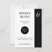 Online website voor moderne typografie bruiloft RSVP kaartje (Voorkant)