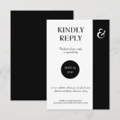 Online website voor moderne typografie bruiloft RSVP kaartje (Voorkant / Achterkant)