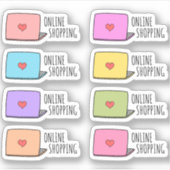 Online Winkelbestelling Herinnering Functionele Pl Sticker (Voorkant)