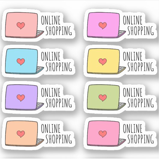 Online Winkelbestelling Herinnering Functionele Pl Sticker (Voorkant)