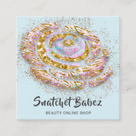 Online winkelen Beautique Holografen Blue QR Code  Vierkante Visitekaartje