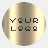 Online winkelen met je moderne metallische minimal ronde sticker (Voorkant)