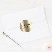 Online winkelen met je moderne metallische minimal ronde sticker (Envelop)