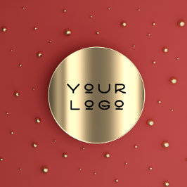 Online winkelen met je moderne metallische minimal ronde sticker