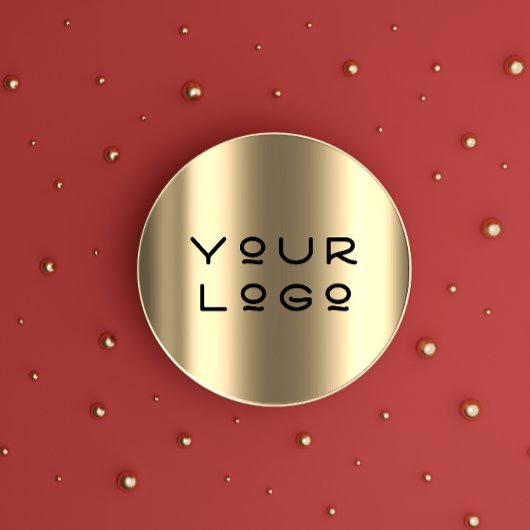 Online winkelen met je moderne metallische minimal ronde sticker