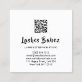 Online winkelen, schoonheidsregenbooggoud QR-code  Vierkante Visitekaartje (Achterkant)