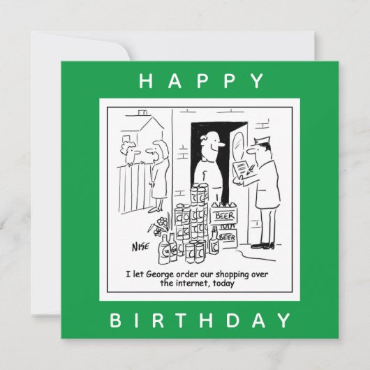 Online winkelen voor de Cartoon van bier Kaart (Voorkant)