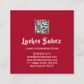 Online winkelplein voor Rode regenboog Goud QR Cod Vierkante Visitekaartje (Achterkant)