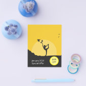 Online yoga business leaflet discount offer flyer (Enkel)