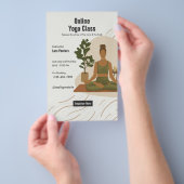 Online Yoga lessen Promotioneel Flyer (Hand)