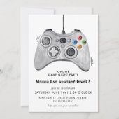 Onlinevideo Game Birthday Party - Uitnodiging (Voorkant)