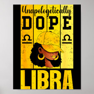 Onlogisch Weegschaal Zwarte Vrouw Hoed Zodiac Poster
