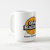 Only Ballers: Press Start to Join Coffee Mug (Pixe Koffiemok (Voorkant links)