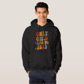 Only Child Expire 2023 Retro Groovy Baby Announcem Hoodie (Voorkant volledig)
