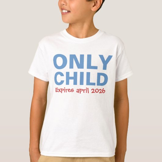 Only Child Expiring Funny Blue Big Brother Toddler T-shirt (Voorkant)