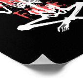 Only Dead Men Are Free Cool Skeleton And Roses Poster (Hoek)