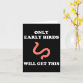 Only Early Birds Will Get This Funny Puns Motivati Kaart (Gele Bloem)