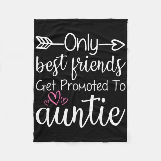 Only Friends Get Promoted To Auntie Sister Friend  Fleece Deken (Voorkant)