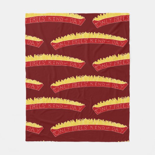 Only Fries Kind of Day 🍟 Fleece Deken (Voorkant)