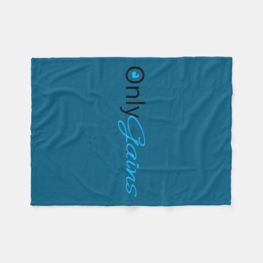 Only Gains _ Funny Gym Motivation  Fleece Deken (Voorkant (Horizontaal))